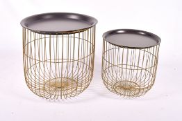 Two contemporary tables.