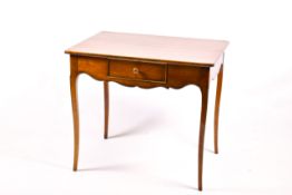 A 20th century glazed wood French style side table.