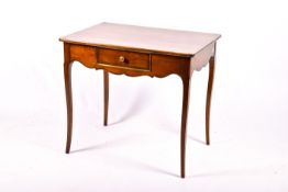 A 20th century glazed wood French style side table.