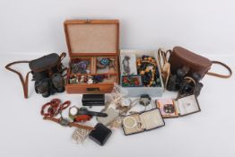 An assortment of costume jewellery and collectables.