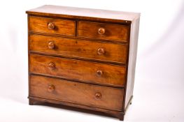A 19th century mahogany chest of drawers.