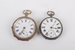 Two Victorian pocket watches.