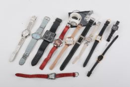 A collection of ladies' watches.