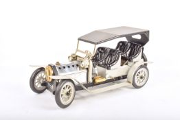 A Mamod live steam model car. Modelled on a 4-seater Rolls-Royce Silver Ghost, L41cm.