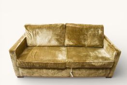 A contemporary three-seater sofa bed.