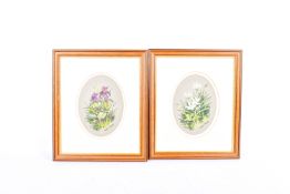 Two Martin Rumary flower paintings.