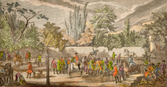 A 19th century hand coloured print.