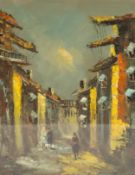 Ayala mid-20th century oil on board. Signed 45cm x 59cm.