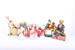 A collection of assorted Royal Doulton porcelain figures. Including 'Merdicant' HN 1365, etc.