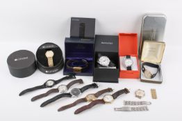 A mixed collection of gentlemen's wristwatches.