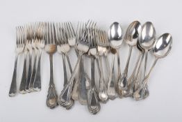 Two sets of silver plated flatware.