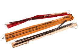 A collection of coarse fishing rods.