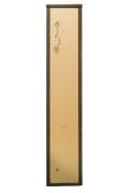 A wall mounted metal shotgun safe cabinet with key,