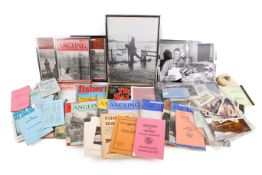 A Box of angling photos, magazines and related ephemera.