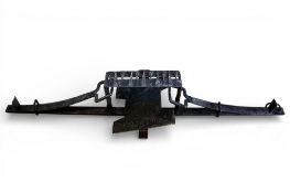 A 19th century wrought iron man trap.
