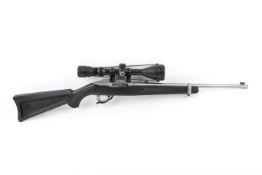 Ruger model 10/.22 self loading rifle, s/n 2470122. With Barska 3/9x50 Hunt Master scope.