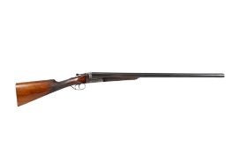 Seguro side by side 12 bore shotgun. 2 3/4 chambers, half and three quarter chokes, 70cm barrels.