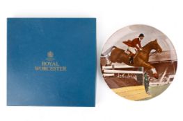 A Copeland Spode 'Famous Show Jumpers' plate. No. 2 Sunsalve with David Broome up, diameter 25.