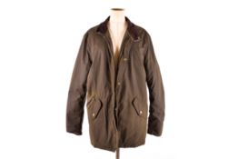 A Barbour Prestbury wax jacket, traditional Sylkoil finish, size Medium.