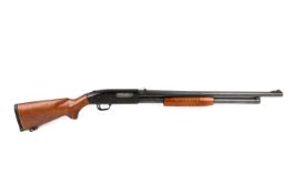Mossberg pump action three shot, shotgun.
