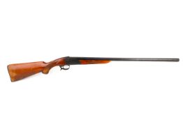 A single barrel Baikal 12 gauge shotgun. 28.75 inch barrel, 2 3/4 inch chamber, full choke.