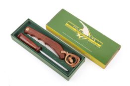 EKA folding knife and steel box set. Total length 29cm.