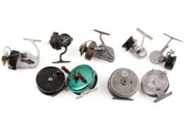 A collection of vinatge 1950's - 60's fishing reels.