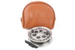 The 'Adcock Stanton' 4.5 inch Nottingham made aluminium centrepin trotting reel.