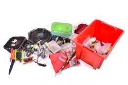 Large box of assorted Sea Fishing tackle.