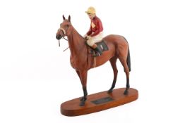 Horse Racing Interest - Beswick ceramic horse Red Rum with Brian Fletcher up.