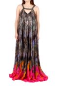A Matthew Williamson silk evening gown.