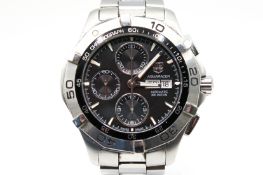 A Tag Heuer Aqua Racer chronograph wristwatch.
