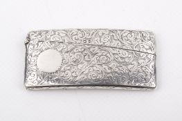 A late 19th century Stirling silver hallmarked card case.
