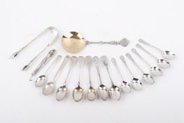 A group of assorted Stirling silver hallmarked flatware mostly teaspoons.