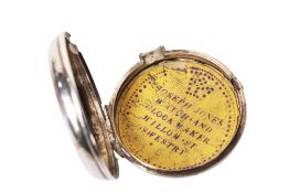 A George III silver cased verge pocket watch.