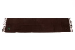 A Louis Vuitton brown cashmere scarf.