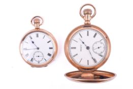Two American gold plated pocket watches.
