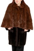 A Jontique faux fur coat and a vintage Dickins & Jones Ltd cape.