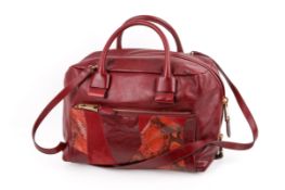 A Marc Jacobs bordeaux partial snake skin effect 'Small Antonia' handbag.