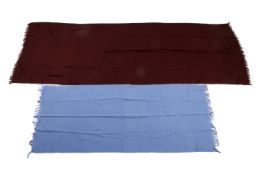 Two Yves Saint Laurent woven scarves.