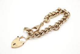 A 9ct gold twist link bracelet.