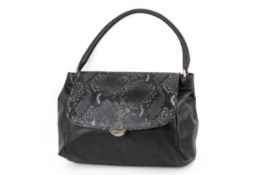 A graphite and snake-skin effect LK Bennet handbag.