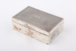 A Stirling silver hallmarked cigarette box.