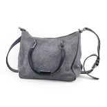 A Marc by Marc Jacobs blue jean effect suede handbag.