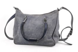 A Marc by Marc Jacobs blue jean effect suede handbag.