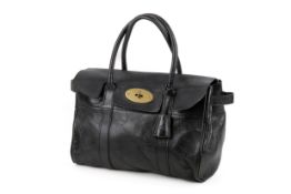 A black leather Mulberry Darwin handbag.
