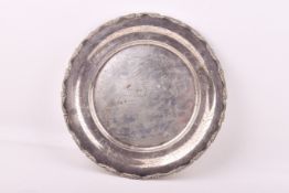 An Egyptian silver platter.