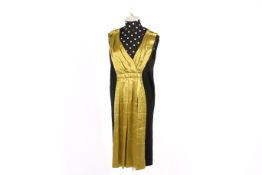 A silk black and green Winter 2006 Lanvin cocktail dress.