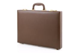An Amiet mid-brown briefcase.
