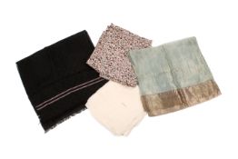 Four designer and high end scarves.